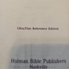 Holy Bible NIV 87 Ultra Thin Black Bonded Leather Holman Reference