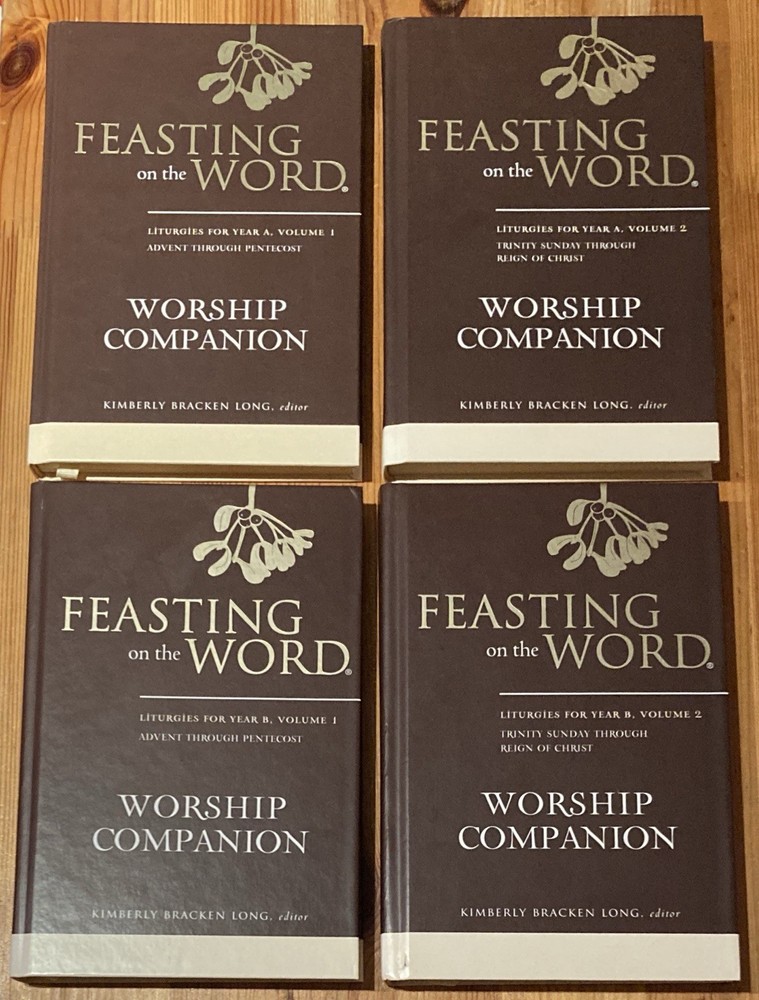 Lot of 4 Feasting on the Word Worship Companion Books Year A Year B Volume 1 & 2