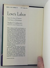 Love’s Labor : Stanley Greben Psychoanalysis 1984 Hardcover First Edition