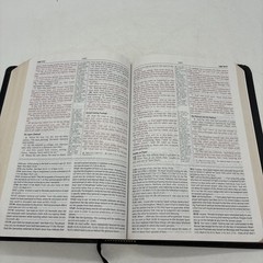 1999 Zondervan NASB STUDY BIBLE Black Bonded Leather D Red Letter USA