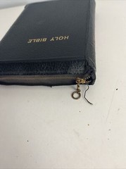 Bible KJV Zip Leather Original Tongues Antique VTG American Society