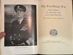Signed The Two-Ocean War by Samuel Eliot Morison US Navy WWII Hardcover 1963 VTG