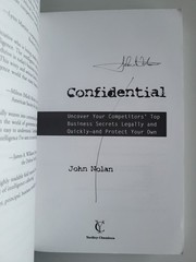 SIGNED CONFIDENTIAL JOHN NOLAN BUSINESS SECRETS GETTING THEIRS KEEPING YOURS 1ST