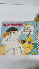 Sesame Street Wipe-Off Book Ernie Bert Big Bird Vintage CTW Activity