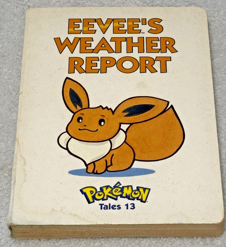 Pokemon Tales 13 Eevee’s Weather Report Vintage HC Kids Book (2000) || pre-owned