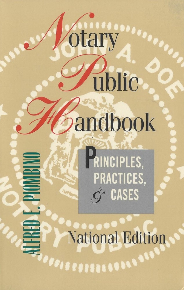 Piombino Notary Handbook Principles National Law Basic Reference Practices Aid
