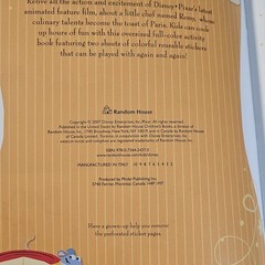 Bon Appetit! by RH Disney Staff (2007, Trade Paperback) Reusable Sticker Book