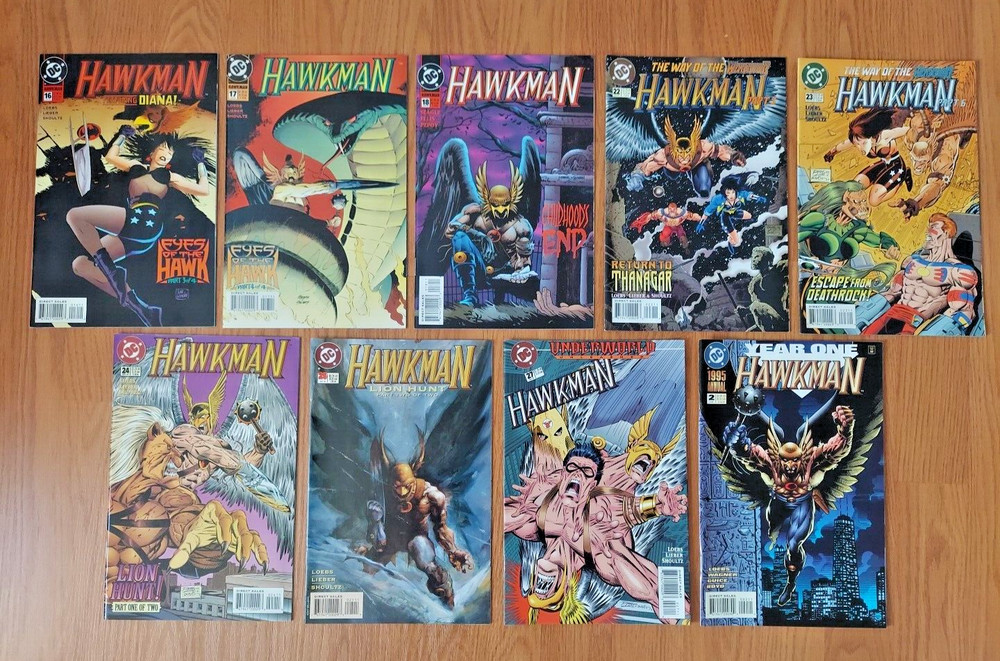 Comics Lot of 9 books Hawkman DC Comics 1995 Like New