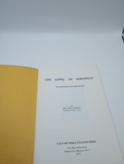 Vintage The Song Of Solomon An Extensive Outline Study Dr. F. William May Softco