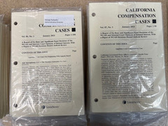Mixed Set „CALIFORNIA COMPENSATION CASES” 26 bound vols. + 53 loose booklets VG