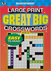 New 4 Large Print Great Big Crosswords Kappa Puzzle Books Vol#159-166 Fun Hobby