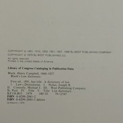Black’s Law Dictionary Special Deluxe Fifth Edition 1979 West Publishing