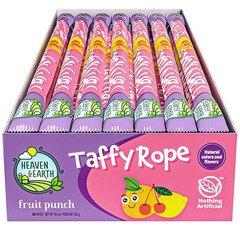 Fruit Punch Taffy Rope 19.5Oz (24 Pack) | Made with Natural Colors & Flavors, No
