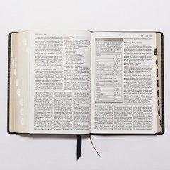 NKJV Study Bible, Premium Bonded Leather, Black, Thumb Indexed, Comfort Print…