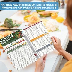 3PCS Diabetes Food List Chart and Meal Planner Diabetic Diet Guide 2026