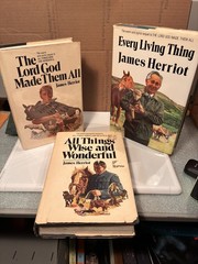 Lot of 3 James Herriot Hardcover Books All Things Wise Lord God Made Them
