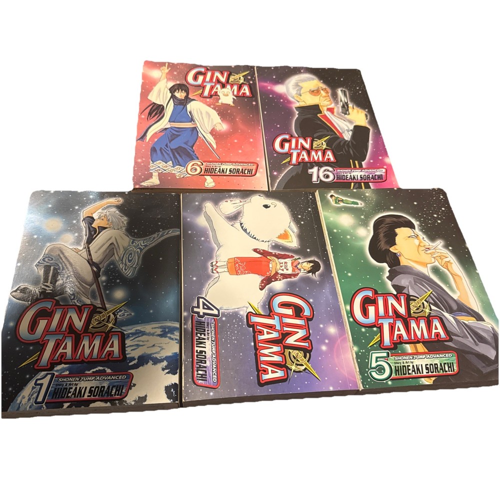 Gintama Manga Lot Vols 1, 4, 5, 6, 16 English Viz Media (Vol 16 Rare/OOP)