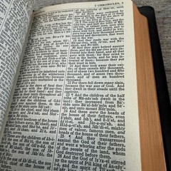 Vintage Holy Bible King James National Bible Press Black HC Illus Gilt Edges