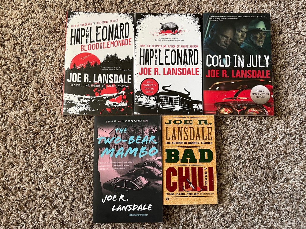 5 Joe R. Lansdale TP’s (1 pb) 4 are Hap and Leonard mysteries + Cold in July