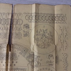 Rare Antique French Embroidery Pattern Sheet Cendrillon June 1858 Maison Sajou