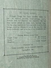 1931 Evangel Songs PB Hymnal by Gospel Publishing House Vintage Paperback