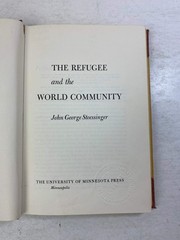 The Refugee and the World Community by Stoessinger Ex-library 1956 HC