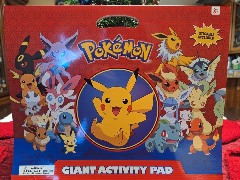 Pokemon Giant Activity pad 36 pages and 1 full page of assorted stickers