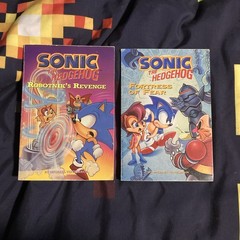90s SEGA Sonic The Hedgehog 2 Book Lot TROLL – Robotniks Revenge Fortress Fear