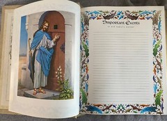 Heirloom Family Holy Bible KJV Red Letter Morrison Funeral Home Tuscumbia 5+ lbs