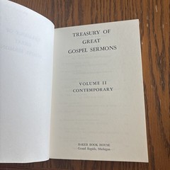 Treasury Of Great Gospel Sermons Vol II By Baker Book House PB