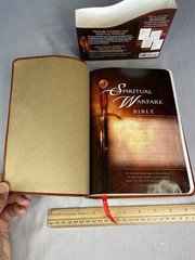 NKJV Spiritual Warfare Bible Brown Leathersoft Charisma House **EXCELLENT**