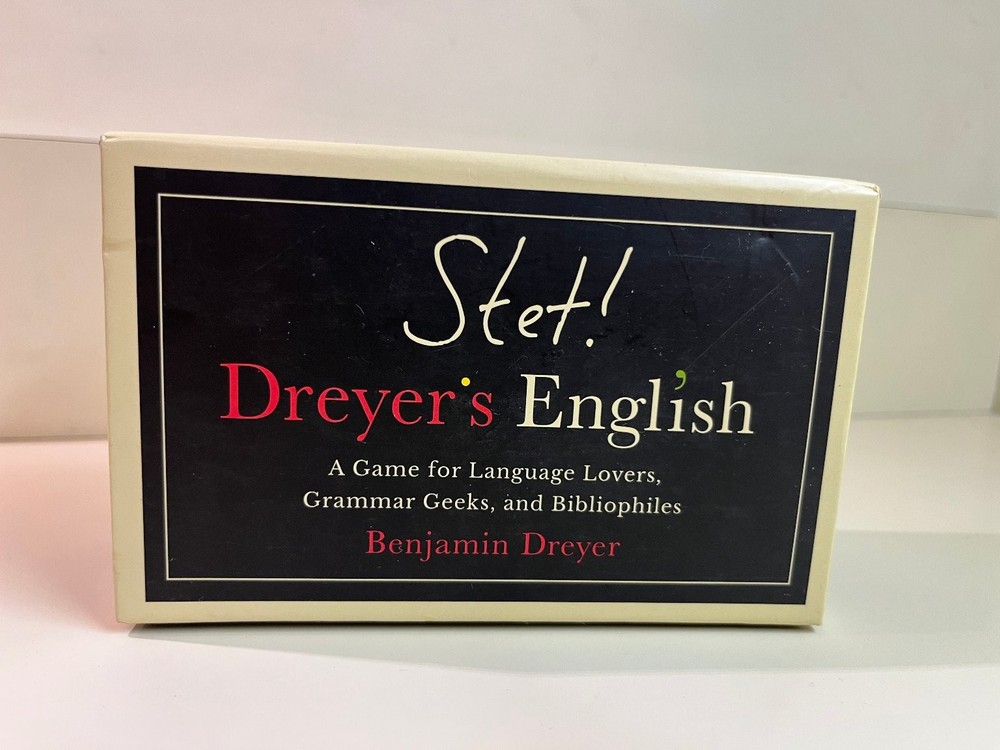 New Old Stock- Stet! Dreyer’s English Card Game Language Lovers, Benjamin Dreyer