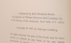 Whoopi Goldberg Book. VGT 1997. First Edition. 240 Pages.
