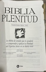 BIBLIA PLENITUD DE ESTUDIO, PIEL FABRICADA NEGRO con INDEX, REINA VALERA 1960