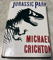 1990 Michael Crichton’s JURASSIC PARK Black Hardcover Borzoi Knopf No Barcode