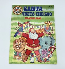 Vintage Coloring Books Lot 1980’s & 1990s Sesame Street Santa Animals NOS & USED