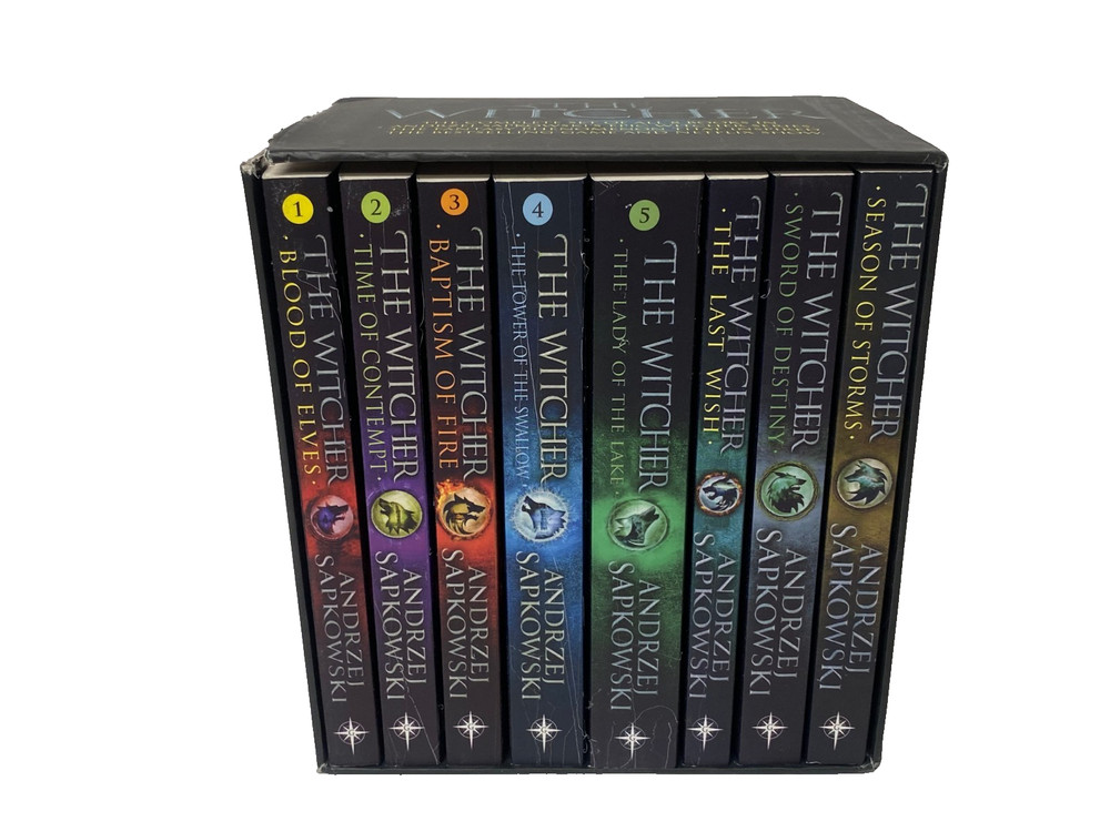 Complete Witcher Series 8 Book Box Set Andrzej Sapkowski Fantasy Collection