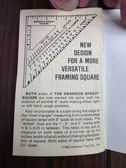 Swansons Speed Square Blue Book Rafter Lengths Roof Construction Roofing Vintage