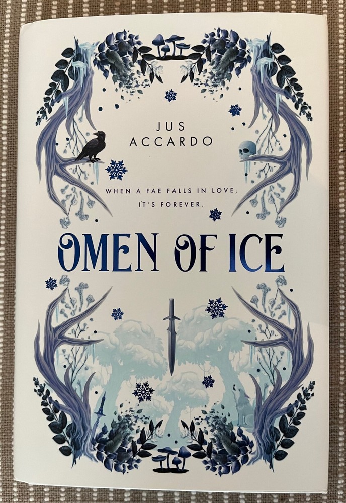 Omen of Ice by Jus Accardo Owlcrate Exclusive Signed First Edition novel, New