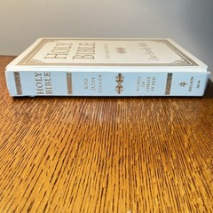 Holy Bible King James Version Our Family Bible 1971 White & Gold 11.5” Vintage