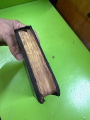 Vintage Cambridge Concordance Holy Bible Black Hand-Grained Morocco Leather Line