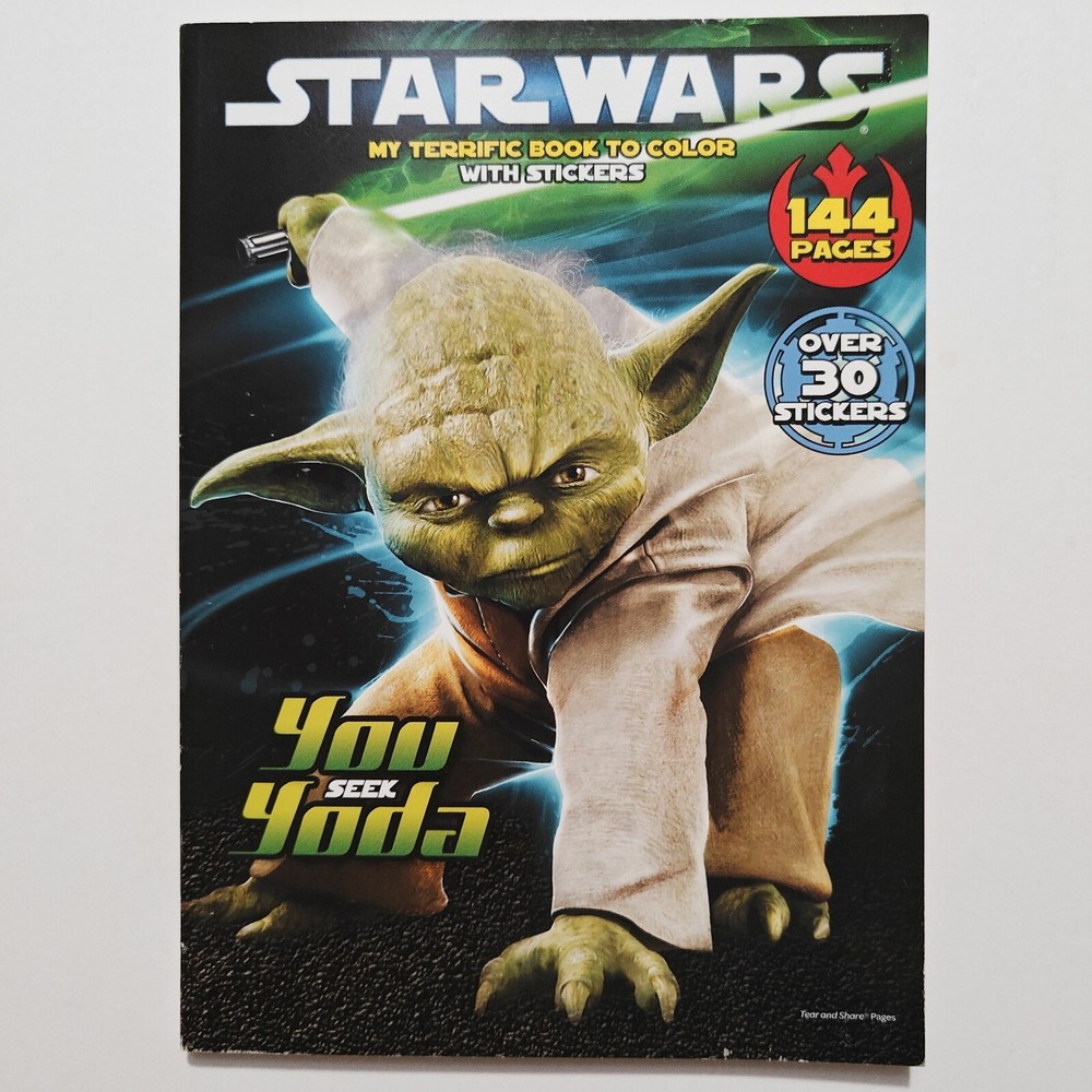 Star Wars You Seek Yoda Coloring Book 144 Pages & 30 Stickers – UNUSED