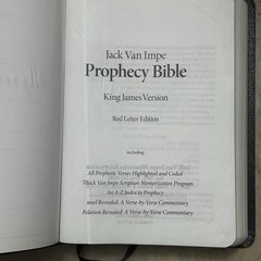 The Jack Van Impe Prophecy Bible-KJV Red Letter Special Limited Edition