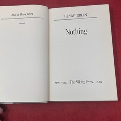 Henry Green Nothing 1950 Viking Press First Edition Dust Jacket HC VTG Book