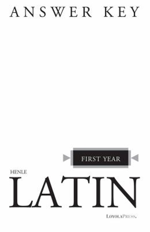 Henle Latin First Year Answer Key Paperback Robert J. Henle