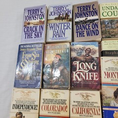LOT OF 19 BOOKS RARE Dana Fuller Ross Terry C Johnston James Thom 17 PB 2 HB VTG