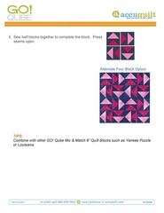ACCUQUILT GO QUBE 8″ Block Patterns Manual – LOOP FASTENED – TOUGH JACKET