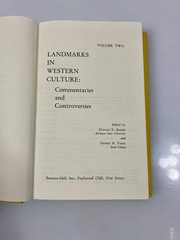 Landmarks in Western Culture Vol. II Baker/Fasel Ex-library 1968 HC