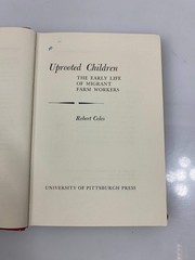 Uprooted Children by Robert Coles Ex-library 1970 HC