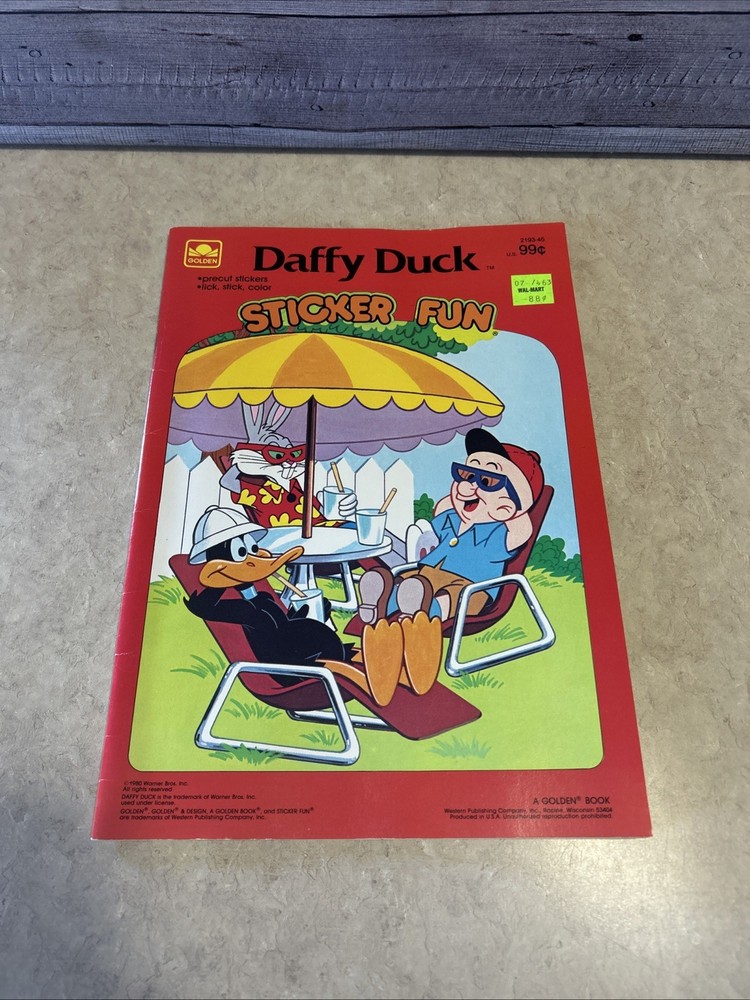 Daffy Duck Sticker Fun Golden Books 1980